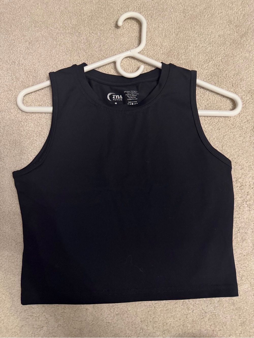 ZYIA Black Cropped Tank Top
